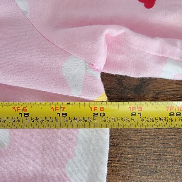 Nick & Nora Bunny Love Pink Sleep Shirt Nightgown Sleepwear 100% Cotton Size L - Picture 5 of 9